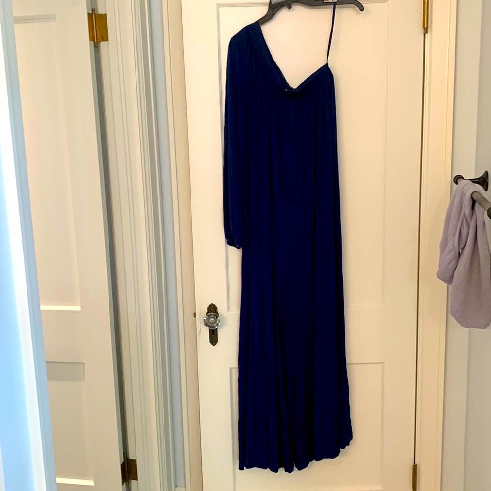 Blue one should wide leg jumpsuit